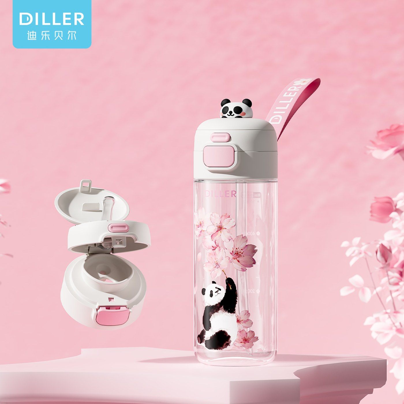 600ml slim tritan dual drinking bottle - D2634-600 main product image
