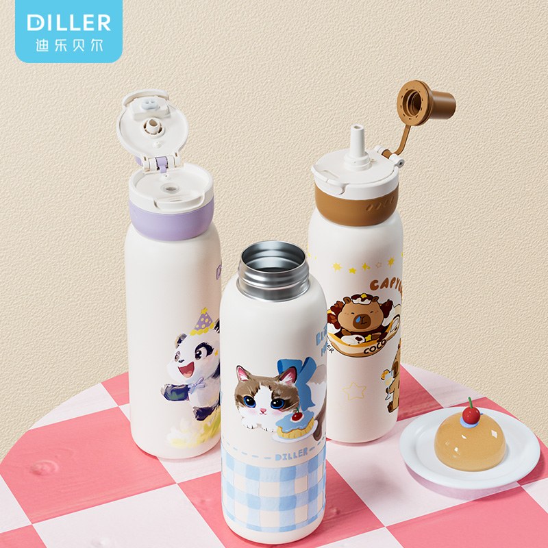 680ml 316 stainless steel dual drinking bottle - D9407-680 main product image
