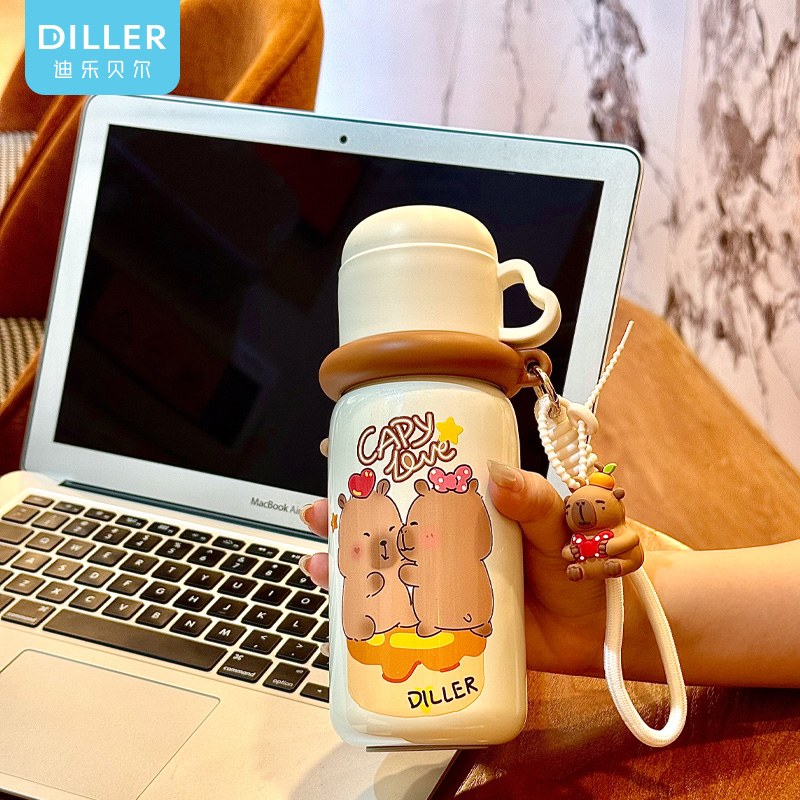 480ml 316l stainless steel bottle with dual drinking lid - D9453-480 main product image