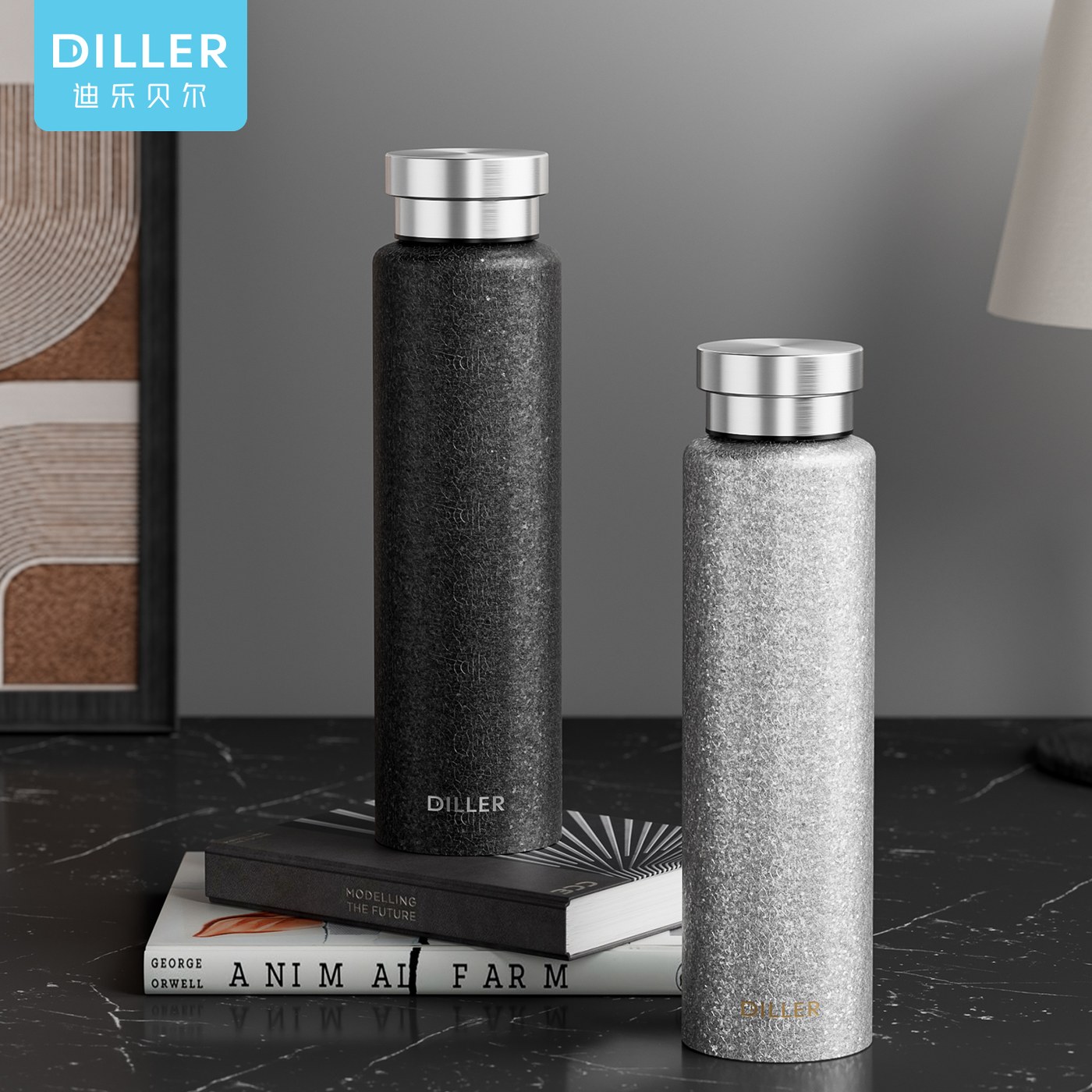 750ml 304 stainless steel textured outdoor bottle - D9578-750 main product image