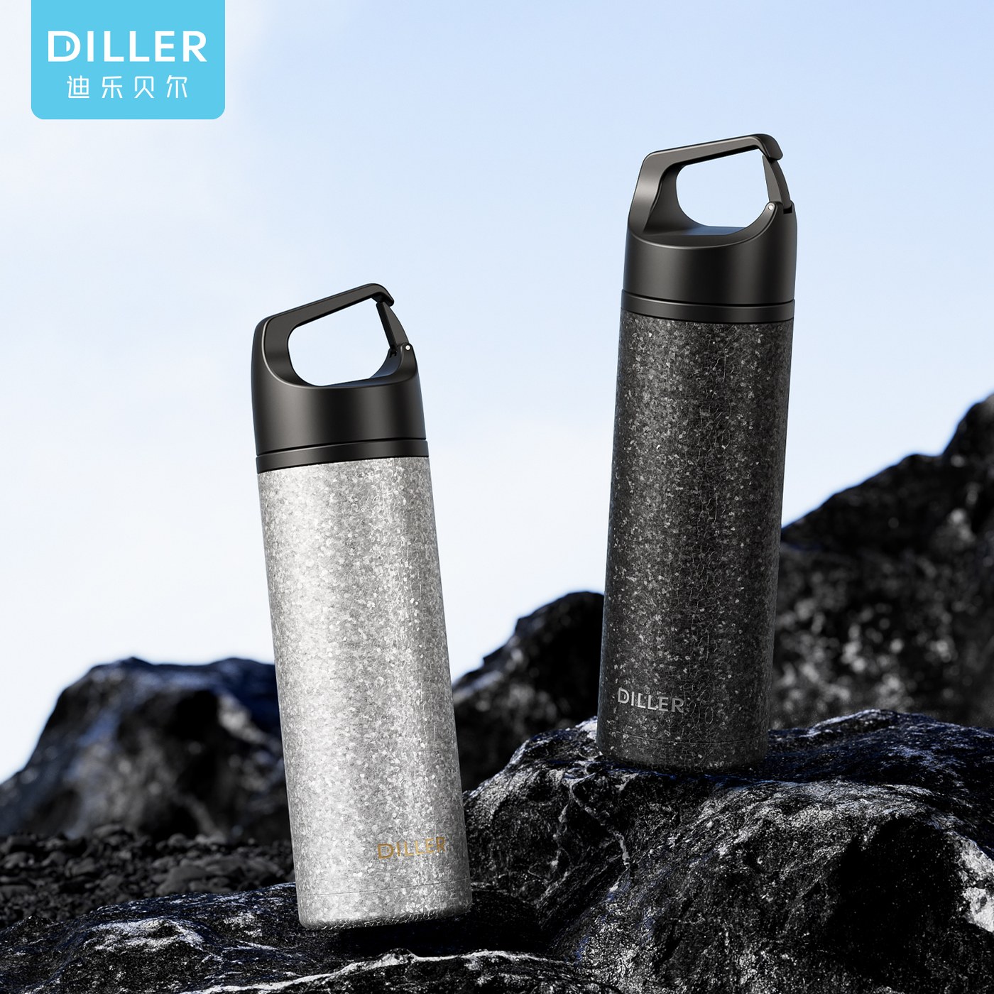 630ml 304 stainless steel outdoor bottle with handle - D9579-630 main product image