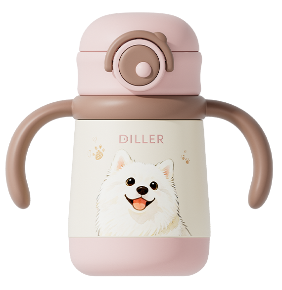 300ml 316 stainless steel kids straw cup - D9617-300 main product image