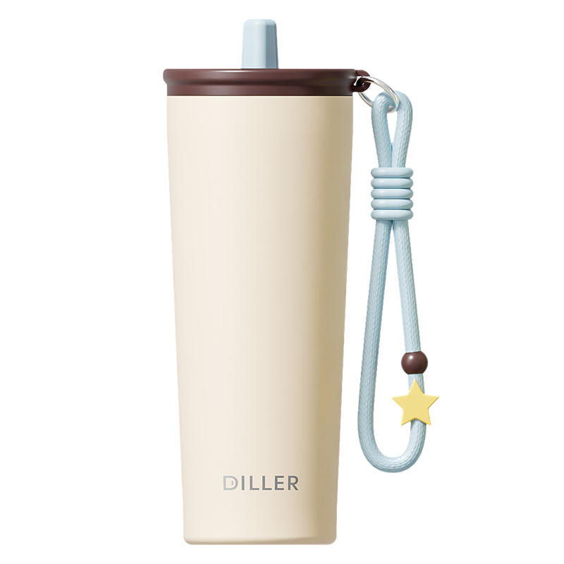 680ml ceramic-coated steel tumbler - D9643-680 main product image